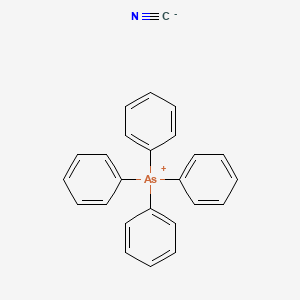 molecular formula C25H20AsN B14709651 Arsonium, tetraphenyl-, cyanide CAS No. 21154-65-4