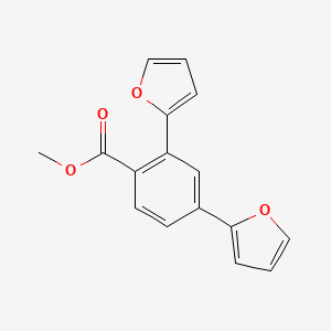 molecular formula C16H12O4 B1470966 Methyl 2,4-bis(furan-2-YL)benzoate CAS No. 1414029-43-8