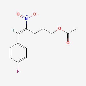 [(E)-5-(4-fluorophenyl)-4-nitropent-4-enyl] acetate