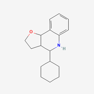 molecular formula C17H23NO B1470972 4-Cyclohexyl-2,3,3a,4,5,9b-hexahydrofuro[3,2-c]quinoline CAS No. 2203716-12-3