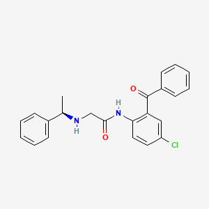 N-(2-benzoyl-4-chlorophenyl)-2-{[(1R)-1-phenylethyl]amino}acetamide