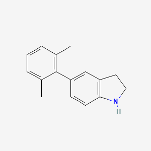 molecular formula C16H17N B1470977 5-(2,6-Dimethylphenyl)indoline CAS No. 1176740-73-0
