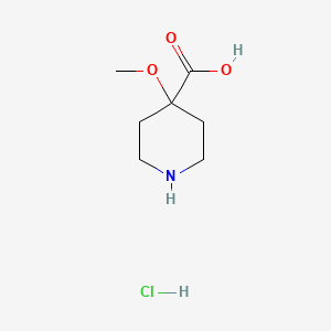 molecular formula C7H14ClNO3 B1470978 4-Methoxypiperidine-4-carboxylic acid hydrochloride CAS No. 1260387-16-3