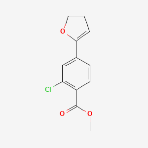 molecular formula C12H9ClO3 B1470988 Methyl 2-chloro-4-(furan-2-YL)benzoate CAS No. 1414029-18-7