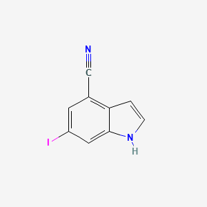 molecular formula C9H5IN2 B1470993 4-Cyano-6-Iodo-indole CAS No. 1448259-92-4