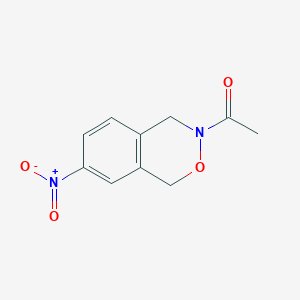 1H-2,3-Benzoxazine, 3,4-dihydro-3-acetyl-7-nitro-