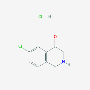 molecular formula C9H9Cl2NO B1470995 6-Chloro-2,3-dihydro-1H-isoquinolin-4-one hydrochloride CAS No. 1414958-16-9