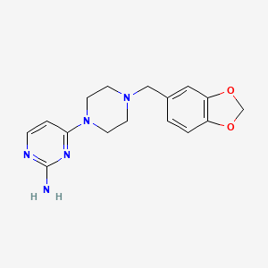 Pyrimidine, 2-amino-4-(4-piperonyl-1-piperazinyl)-