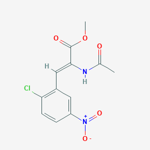 molecular formula C12H11ClN2O5 B1471001 methyl (2Z)-3-(2-chloro-5-nitrophenyl)-2-acetamidoprop-2-enoate CAS No. 1616502-82-9