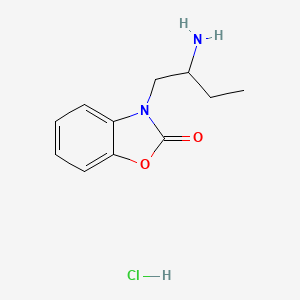 molecular formula C11H15ClN2O2 B1471002 3-(2-氨基丁基)苯并[d]恶唑-2(3H)-酮盐酸盐 CAS No. 1864059-49-3
