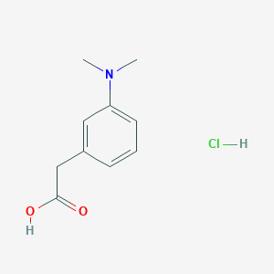 molecular formula C10H14ClNO2 B1471005 (3-Dimethylamino-phenyl)-acetic acid hydrochloride CAS No. 1373223-10-9