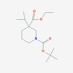 molecular formula C16H29NO4 B1471006 Ethyl 1-Boc-3-isopropylpiperidine-3-carboxylate CAS No. 1363166-24-8