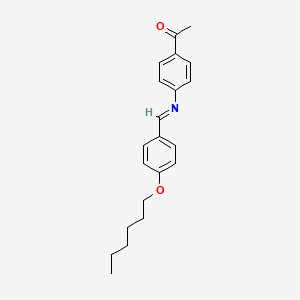 1-{4-[(E)-{[4-(Hexyloxy)phenyl]methylidene}amino]phenyl}ethan-1-one