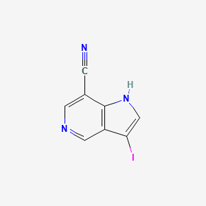 molecular formula C8H4IN3 B1471010 7-Cyano-3-iodo-5-azaindole CAS No. 1352395-49-3