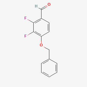 molecular formula C14H10F2O2 B1471012 2,3-Difluoro-4-formyl-benzyloxybenzene CAS No. 947279-29-0