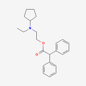 Acetic acid, diphenyl-, 2-(cyclopentylethylamino)ethyl ester