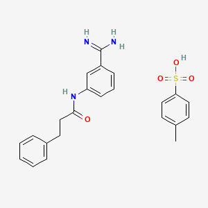 molecular formula C23H25N3O4S B14710225 N-(3-Carbamimidoylphenyl)-3-phenyl-propanamide; 4-methylbenzenesulfonic acid CAS No. 24722-25-6