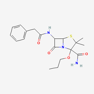 4-Thia-1-azabicyclo(3.2.0)heptane-2-carboxamide, 3,3-dimethyl-7-oxo-6-(2-phenylacetamido)-N-propoxy-