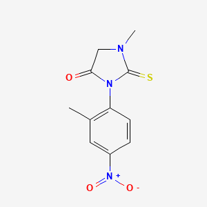 molecular formula C11H11N3O3S B1471038 1-Methyl-3-(2-methyl-4-nitrophenyl)-2-thioxoimidazolidin-4-one CAS No. 956587-18-1