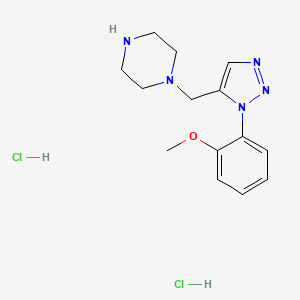 1-{[1-(2-methoxyphenyl)-1H-1,2,3-triazol-5-yl]methyl}piperazine dihydrochloride
