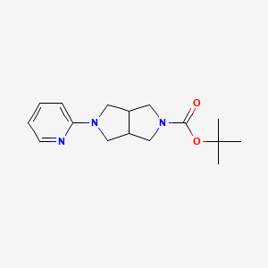 molecular formula C16H23N3O2 B1471054 tert-butyl 5-(pyridin-2-yl)hexahydropyrrolo[3,4-c]pyrrole-2(1H)-carboxylate CAS No. 2097984-51-3