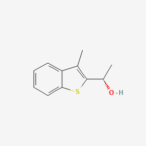 molecular formula C11H12OS B1471056 (1S)-1-(3-methyl-1-benzothiophen-2-yl)ethan-1-ol CAS No. 1344953-38-3