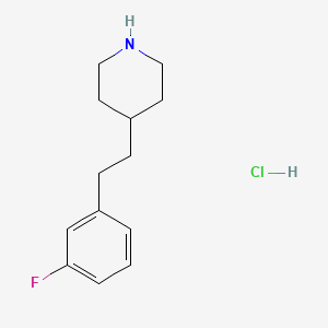 molecular formula C13H19ClFN B1471058 4-[2-(3-Fluorophenyl)ethyl]piperidine hydrochloride CAS No. 148135-86-8
