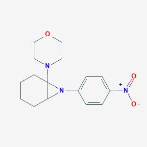 molecular formula C16H21N3O3 B1471061 1-吗啉-4-基-7-(4-硝基苯基)-7-氮杂双环[4.1.0]庚烷 CAS No. 1785763-62-3