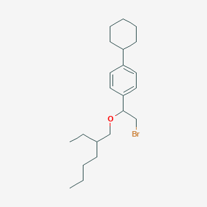 B14710689 alpha-(Bromomethyl)-p-cyclohexylbenzyl 2-ethylhexyl ether CAS No. 21270-16-6