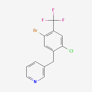 molecular formula C13H8BrClF3N B1471070 2-Bromo-5-chloro-4-(pyridin-3-ylmethyl)benzotrifluoride CAS No. 1345471-25-1