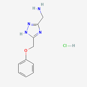 [3-(phenoxymethyl)-1H-1,2,4-triazol-5-yl]methanamine hydrochloride