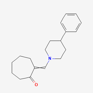 2-[(4-Phenylpiperidin-1-yl)methylidene]cycloheptan-1-one