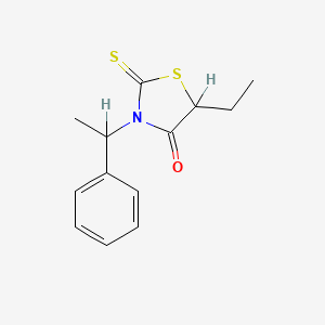 5-Ethyl-3-(alpha-methylbenzyl)rhodanine