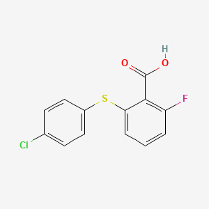 molecular formula C13H8ClFO2S B1471092 2-[(4-Chlorophenyl)sulfanyl]-6-fluorobenzoic acid CAS No. 773108-36-4