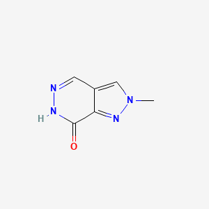 molecular formula C6H6N4O B1471096 2-甲基-2,6-二氢-7H-吡唑并[3,4-d]哒嗪-7-酮 CAS No. 81305-93-3