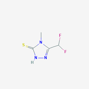 molecular formula C4H5F2N3S B1471098 5-(二氟甲基)-4-甲基-4H-1,2,4-三唑-3-硫醇 CAS No. 30682-82-7
