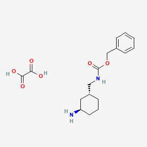 molecular formula C17H24N2O6 B1471104 Benzyl trans-(3-aminocyclohexyl)-methylcarbamate oxalate CAS No. 1355152-76-9