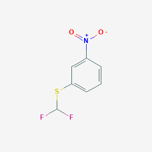 molecular formula C7H5F2NO2S B1471113 1-Difluoromethylsulfanyl-3-nitro-benzene CAS No. 24933-39-9