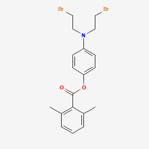 B14711132 p-(Bis(2-bromoethyl)amino)phenol 2,6-dimethylbenzoate CAS No. 21667-03-8