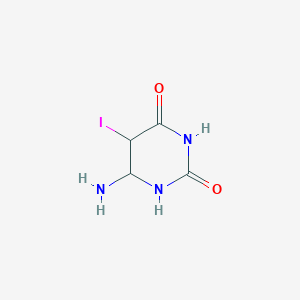 molecular formula C4H6IN3O2 B1471115 6-氨基-5-碘二氢嘧啶-2,4(1H,3H)-二酮 CAS No. 1785759-52-5