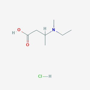 molecular formula C7H16ClNO2 B1471120 Clorhidrato de ácido 3-[etil(metil)amino]butanoico CAS No. 1609399-82-7