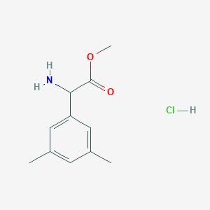 molecular formula C11H16ClNO2 B1471128 Methyl 2-amino-2-(3,5-dimethylphenyl)acetate hydrochloride CAS No. 1803561-42-3