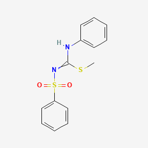 Methyl N'-(benzenesulfonyl)-N-phenylcarbamimidothioate