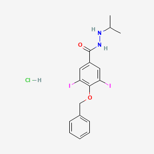 3,5-diiodo-4-phenylmethoxy-N'-propan-2-ylbenzohydrazide;hydrochloride