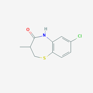 molecular formula C10H10ClNOS B1471159 7-Chloro-3-methyl-2,3,4,5-tetrahydro-1,5-benzothiazepin-4-one CAS No. 1461708-89-3