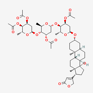 molecular formula C49H72O17 B14711610 Tetraacetyldigitoxin CAS No. 13238-31-8