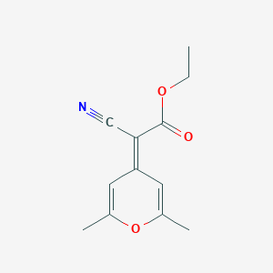 Ethyl cyano(2,6-dimethyl-4H-pyran-4-ylidene)acetate