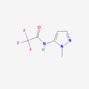 molecular formula C6H6F3N3O B1471169 2,2,2-trifluoro-N-(1-methyl-1H-pyrazol-5-yl)acetamide CAS No. 1693994-53-4