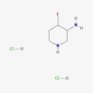 molecular formula C5H13Cl2FN2 B1471180 4-氟哌啶-3-胺二盐酸盐 CAS No. 1803588-76-2