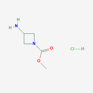 molecular formula C5H11ClN2O2 B1471192 3-氨基氮杂环丁烷-1-甲酸甲酯盐酸盐 CAS No. 1803566-32-6